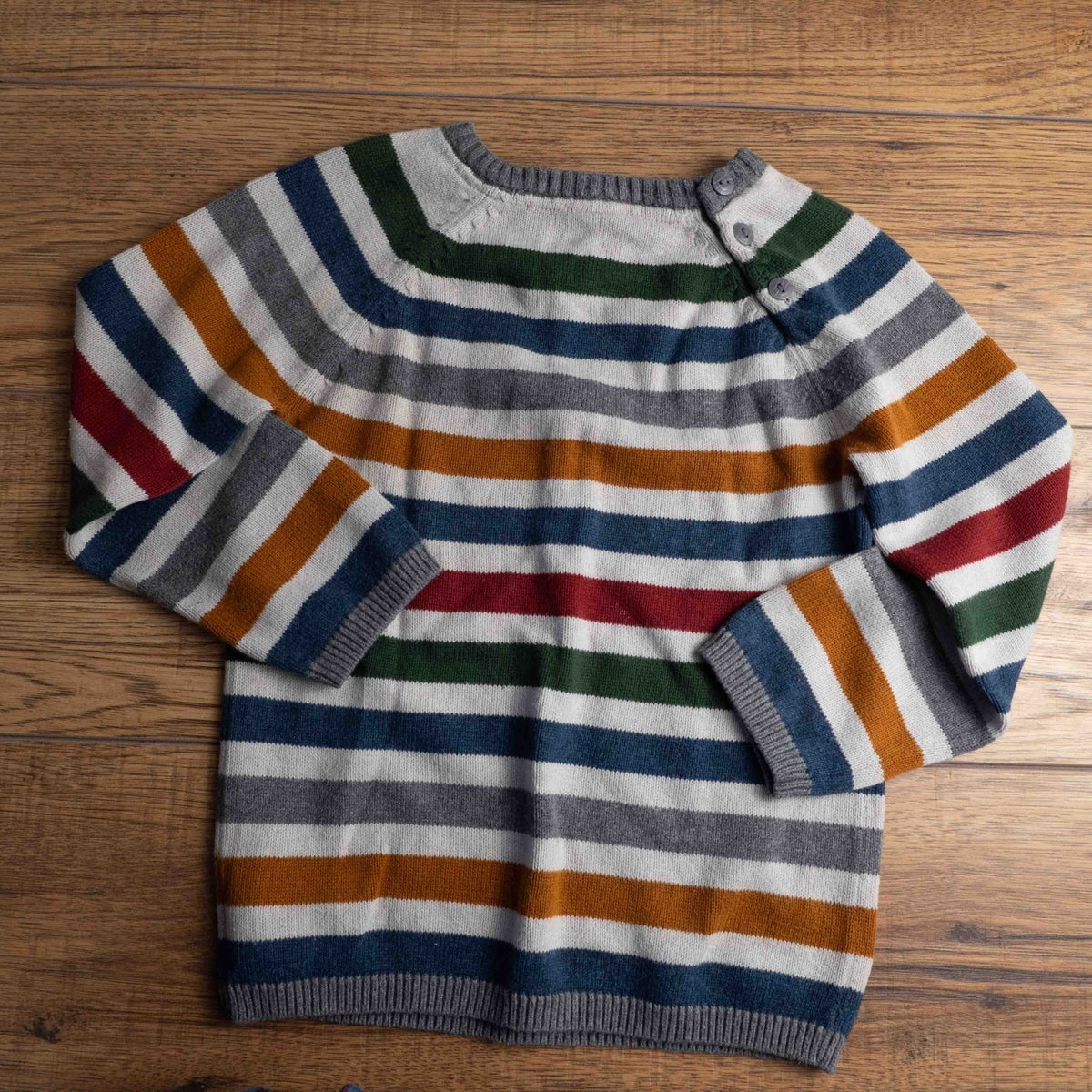 H&amp;M Multi Coloured Striped Long Sleeve 2-3Y Jumper Pre-Owned