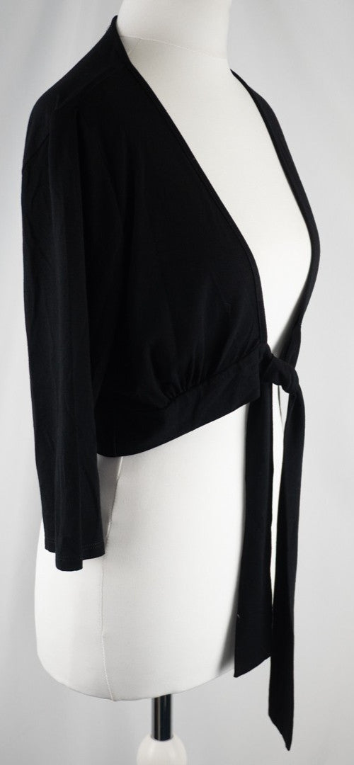 M&amp;S Black Non Patterned Non Buttoned Size 12 Top Pre-Owned