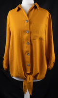 Papaya Woman Dark Mustard Size 10 Top Pre-Owned