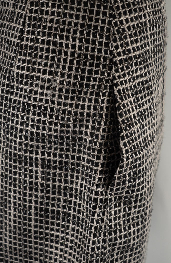 Papaya Black &amp; White Square Mini Skirt Size 10 Pre-Owned
