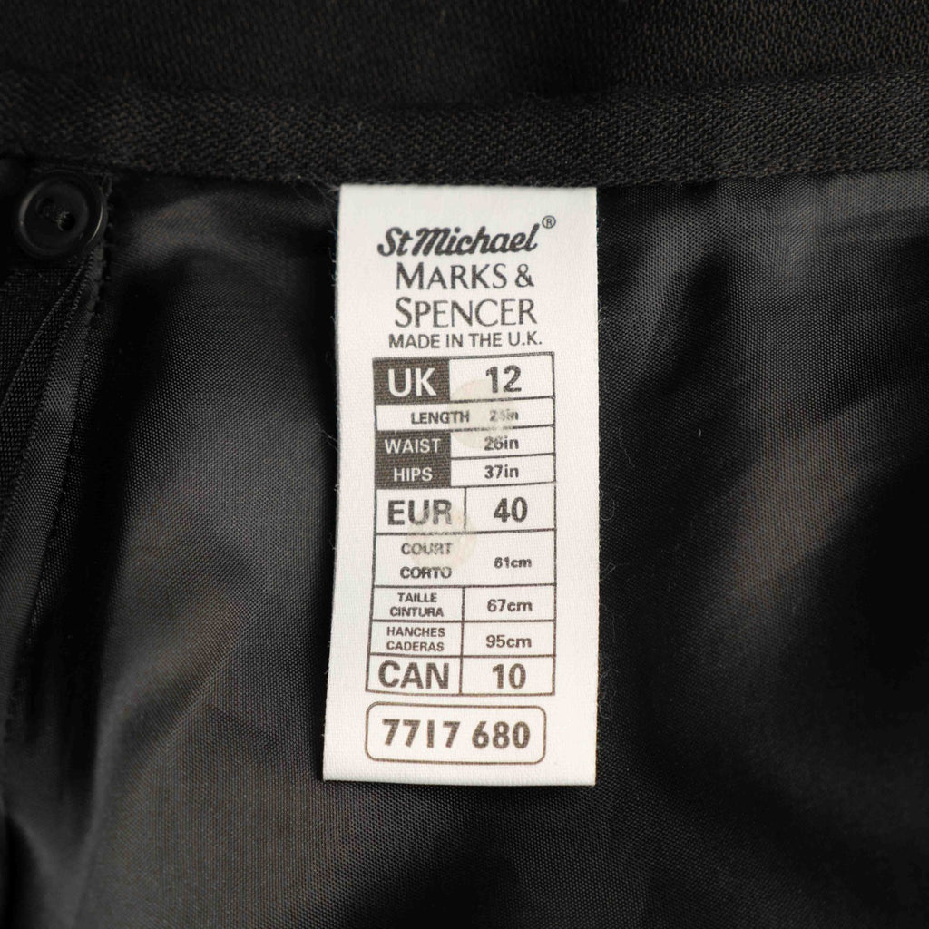 M&amp;S Black Size 12 Skirt Pre-Owned