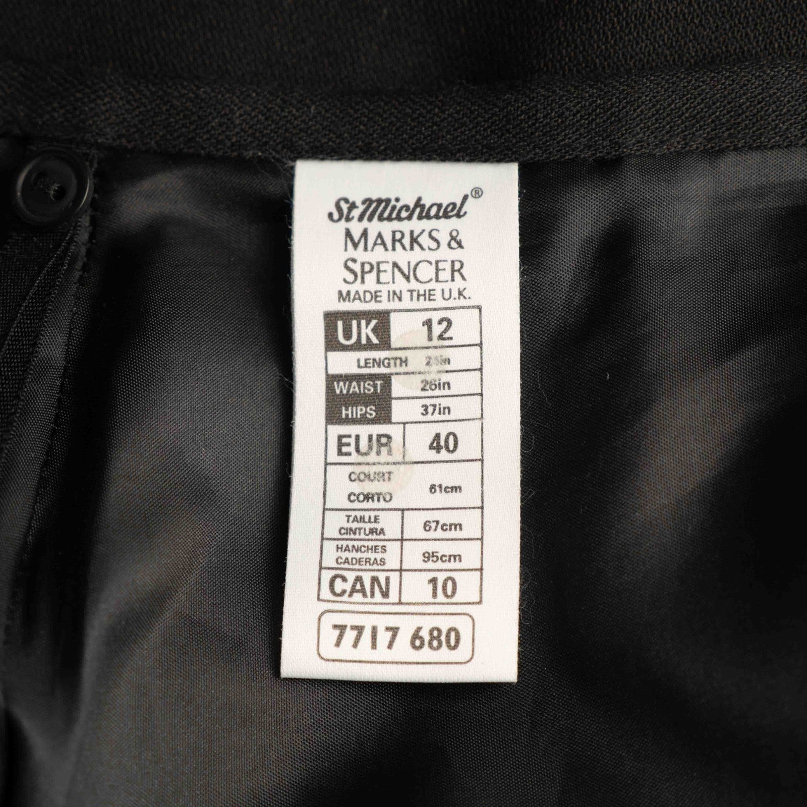 M&amp;S Black Size 12 Skirt Pre-Owned