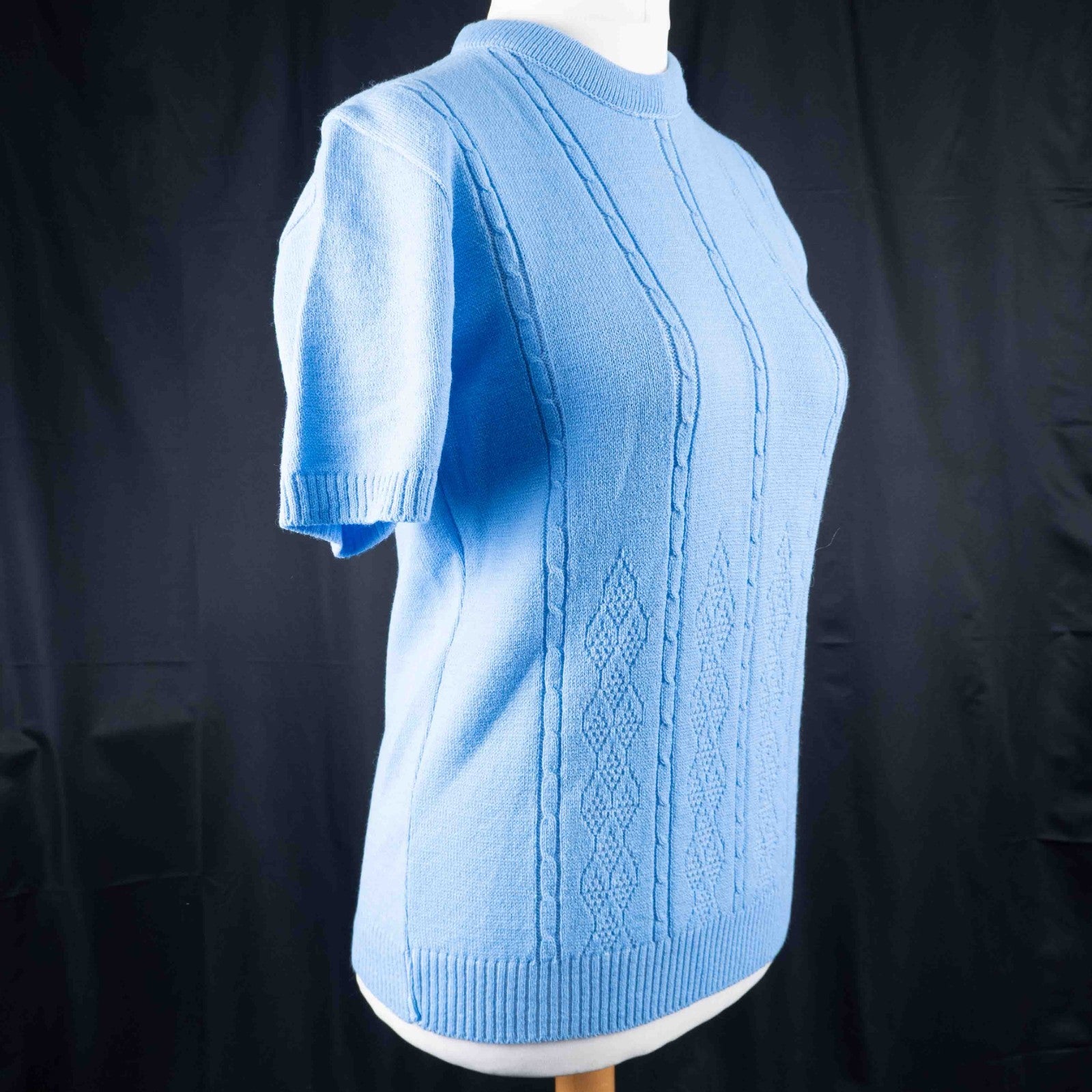 Pyari Collection Blue Line Short Sleeve M/L Jumper New With Tag