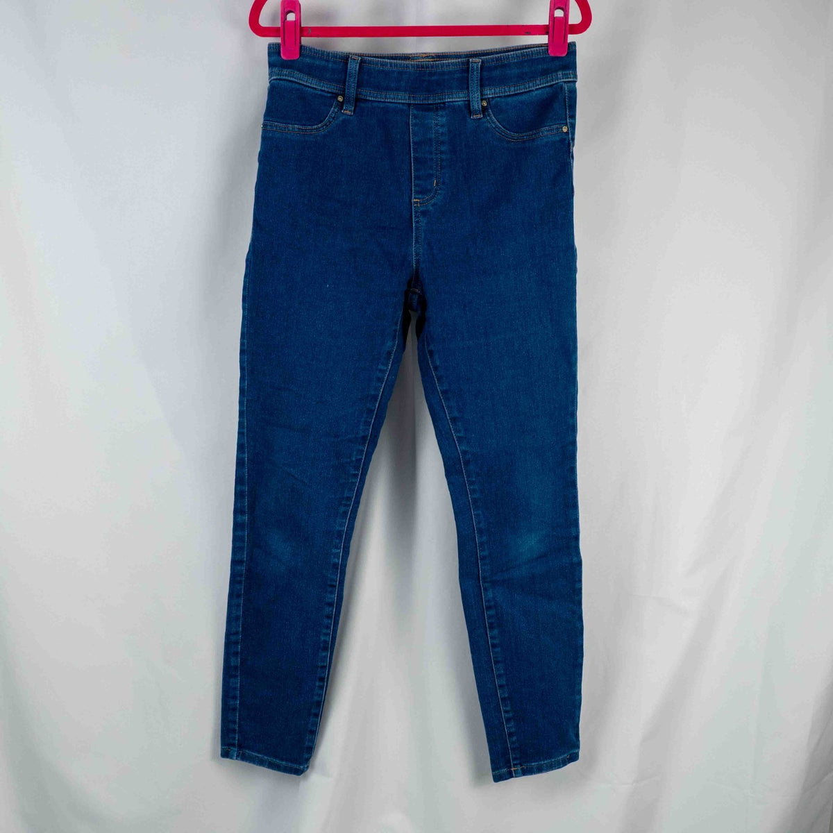 Next Blue Elasticated Waistband 12 Skinny Jeggings Pre-Owned