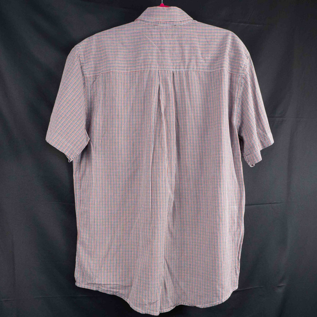Avenue Blue Checked Short Sleeve Collared Shirt Medium Pre-Owned