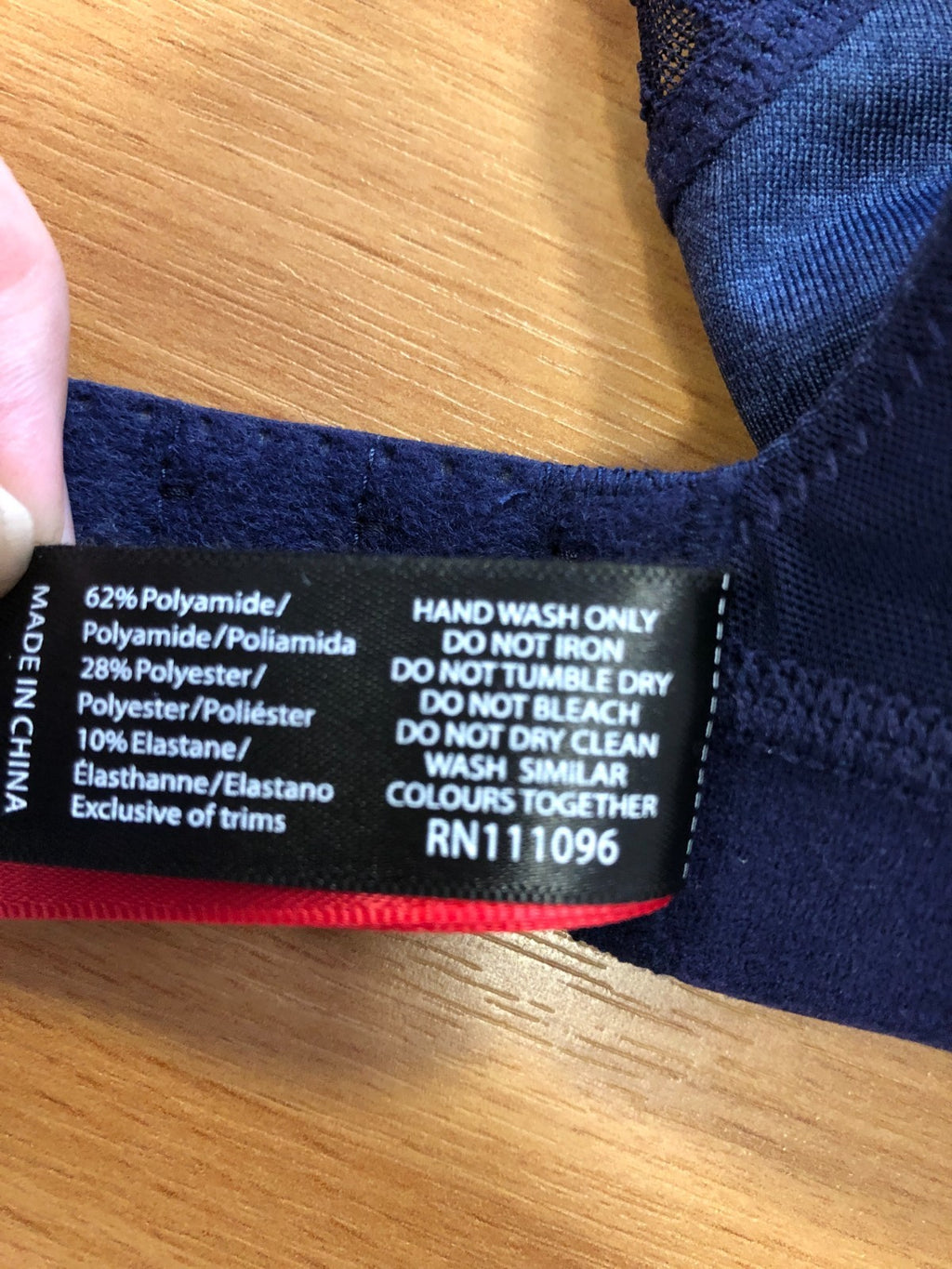 Bralette 32DD Cleo Navy Blue Non-Wired Non Padded