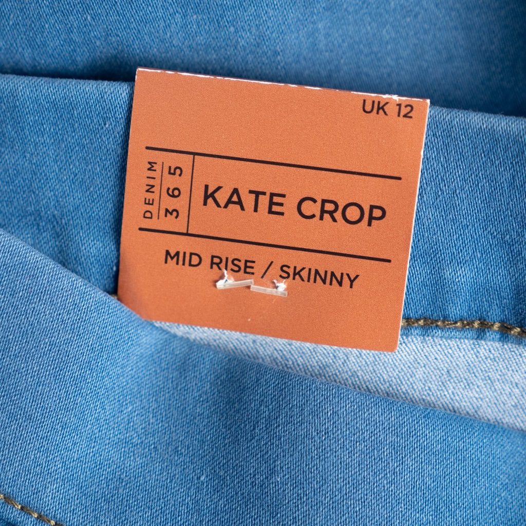 Kate Crop 365 Denim Blue 12 Skinny Jean New With Tags RRP £14.00
