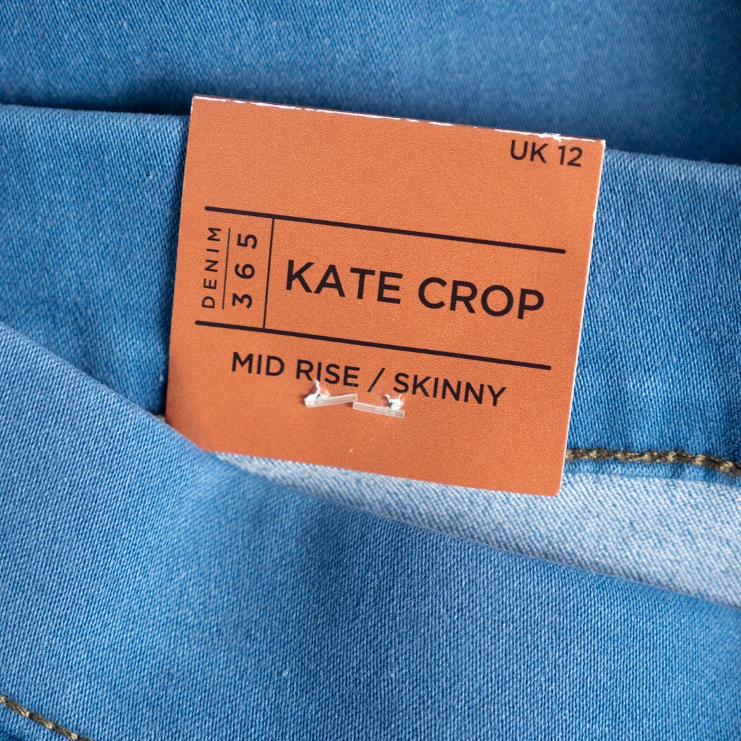 Kate Crop 365 Denim Blue 12 Skinny Jean New With Tags RRP £14.00