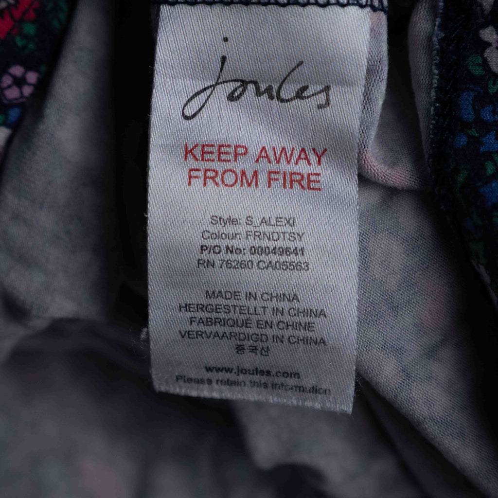 Joules Blue Floral Long Sleeve 8 Dress Pre-Owned