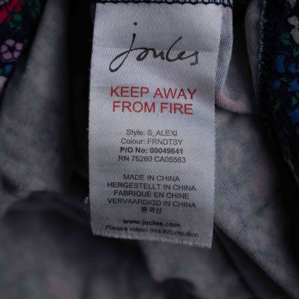 Joules Blue Floral Long Sleeve 8 Dress Pre-Owned