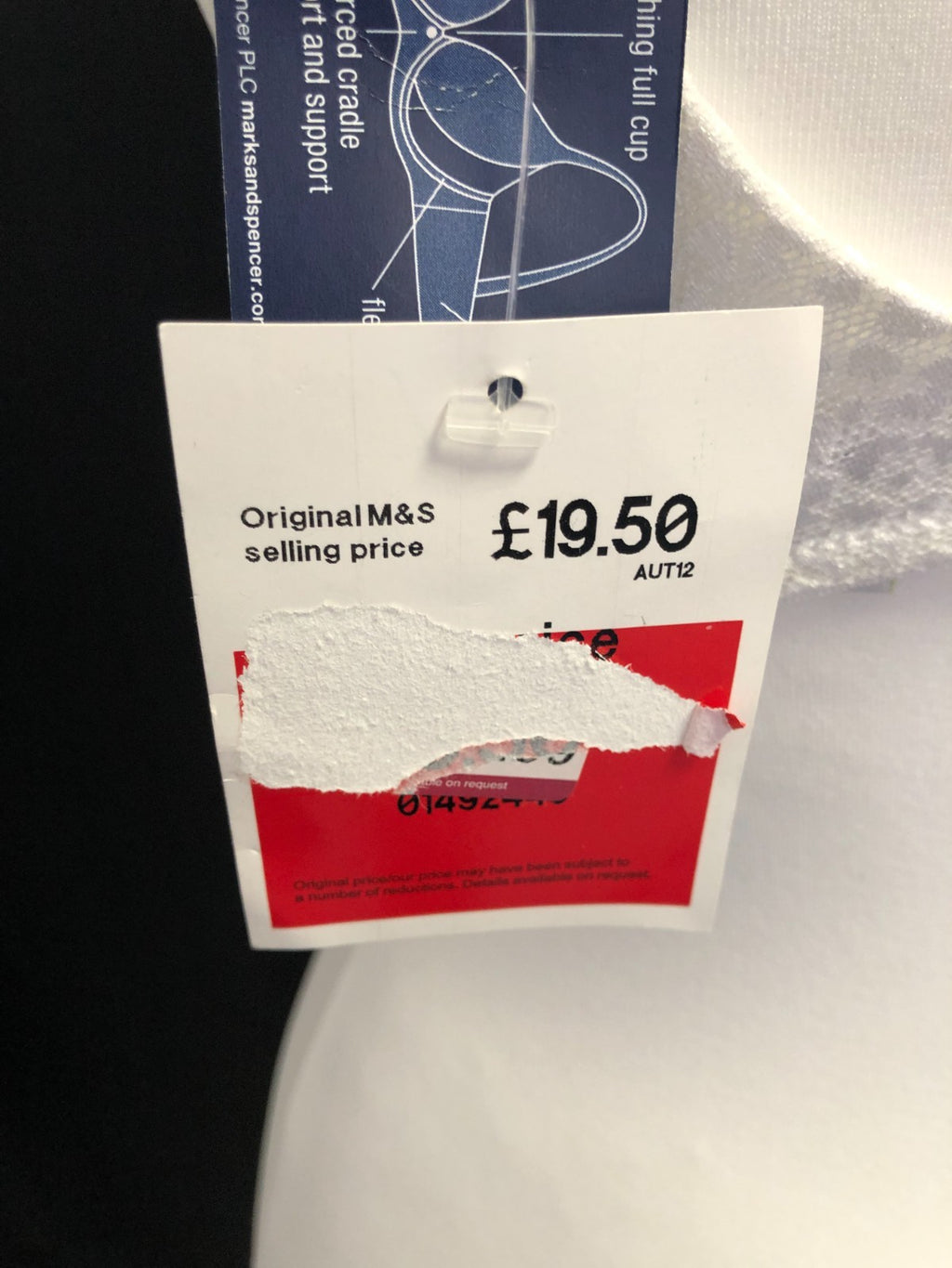 Bra M&amp;S 32A White Balconnette Underwired BNWT
