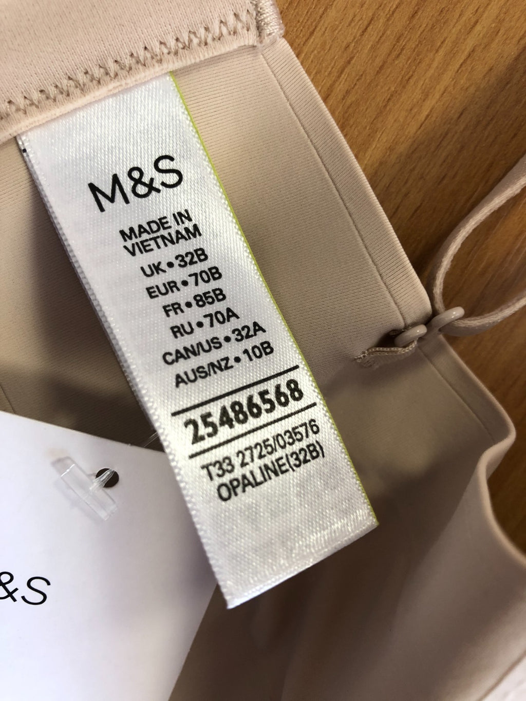 Bra M&amp;S 32B Beige Moulded Bra BNWT