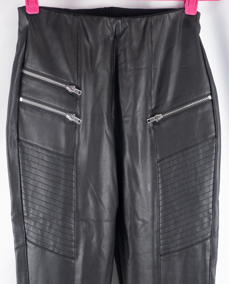 New Look Leather Feel Black Size 10 Jeggings Pre-Owned