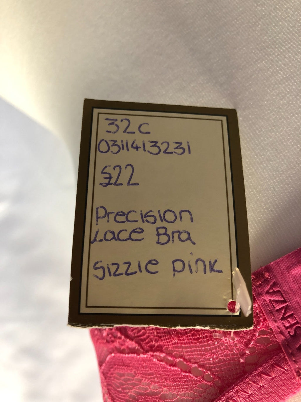 Bra 32C La Senza Pink Precision Lace Bra  BNWT