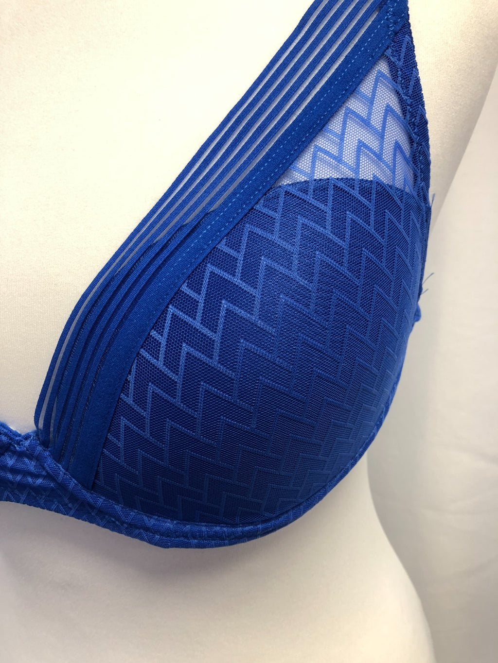 Bra Passionata 32DD Blue Patterned Underwired  BNWT