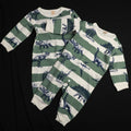 Green and White Dinosaur Print 80cm Baby Grow x2 New In Packaging