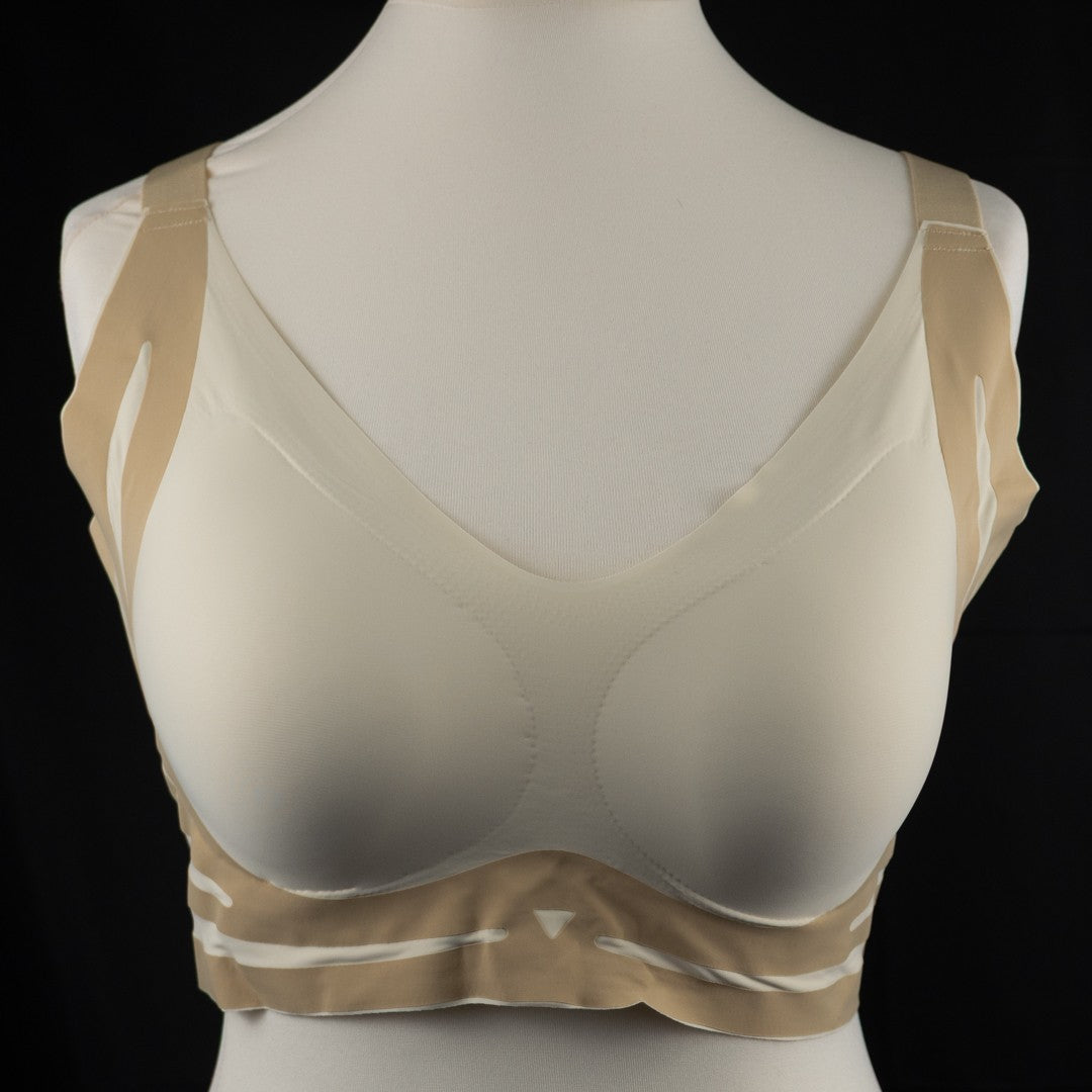 Beige Padded Non Wired Non Pattern Prosthetic 5XL Bra New In Packaging