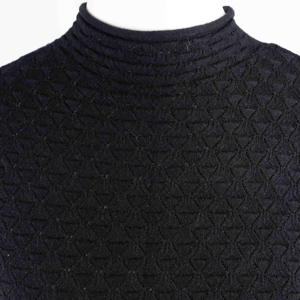 Warehouse Black Diamond Pattern Long Sleeve 14 Top Pre-Owned