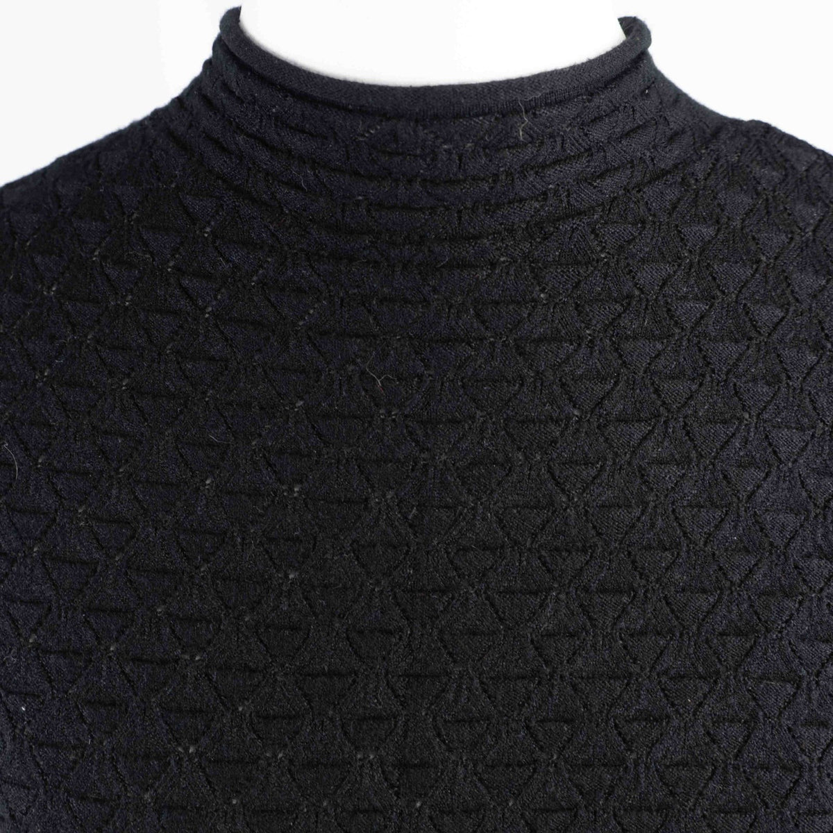 Warehouse Black Diamond Pattern Long Sleeve 14 Top Pre-Owned