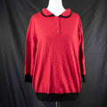 Klass Collection Red Long Sleeve Size XL Top Pre-Owned