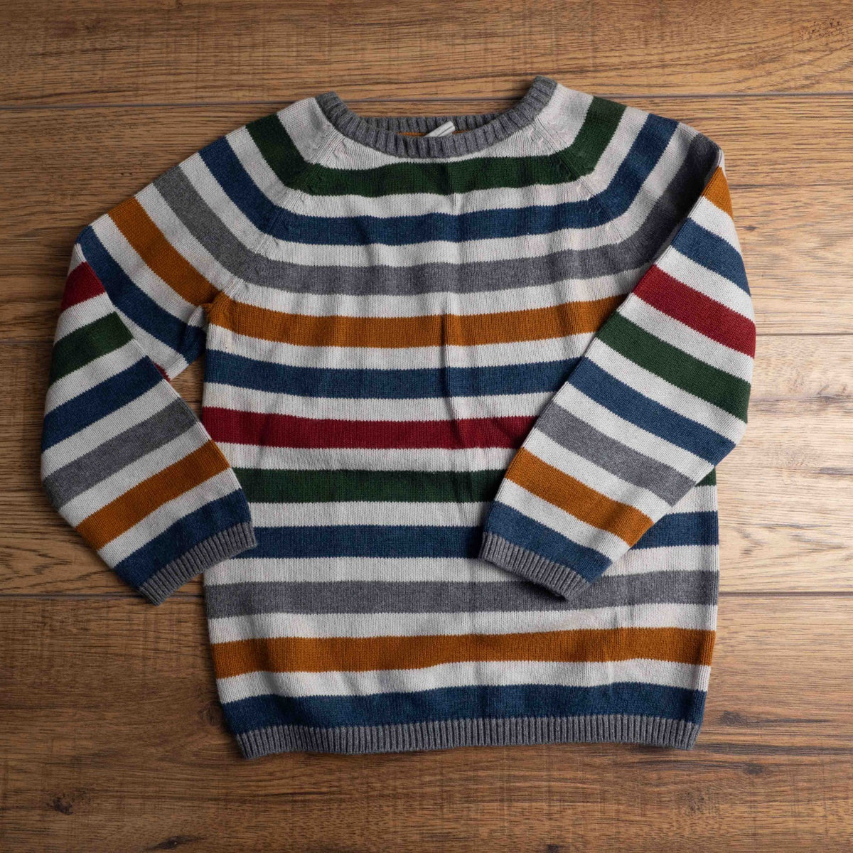 H&amp;M Multi Coloured Striped Long Sleeve 2-3Y Jumper Pre-Owned