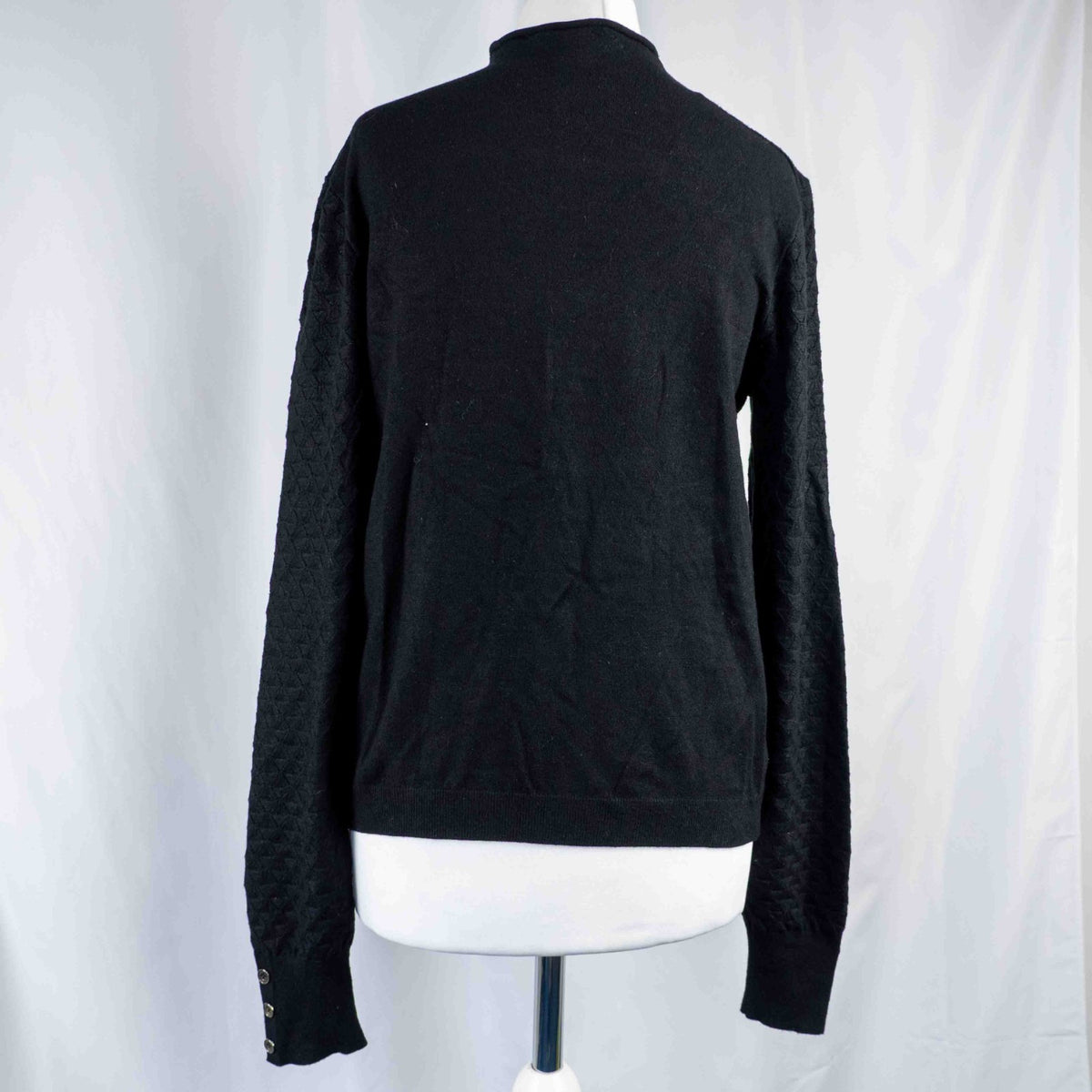 Warehouse Black Diamond Pattern Long Sleeve 14 Top Pre-Owned