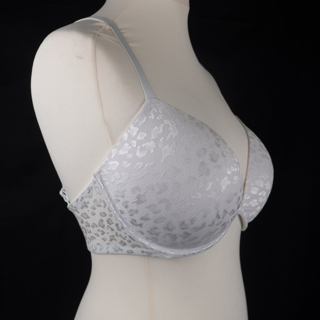 Wings Love White Leopard Print Padded Underwired 34DDD Bra New With Tags