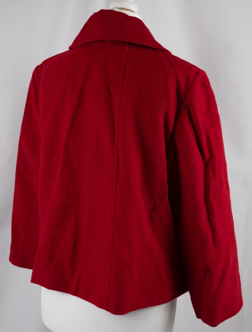 Gerry Weber Red Button Up Size 10 Coat Pre-Owned
